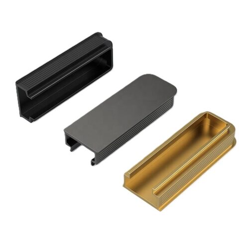 Recessed Edge-Pull Sliding Handle with Ribbed Side Profile Recessed Edge-Pull Sliding Handle with Ribbed Side Profile