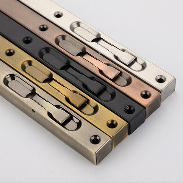 Recessed Lever Flush Bolt with Rectangular Faceplate for Double Doors