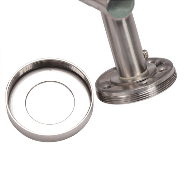 Right-Angle Knurled Lever Door Handle Set on Round Rose Right-Angle Knurled Lever Door Handle Set on Round Rose