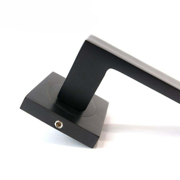 Right-Angle Rectangular Lever Door Handle on Square Rose Right-Angle Rectangular Lever Door Handle on Square Rose