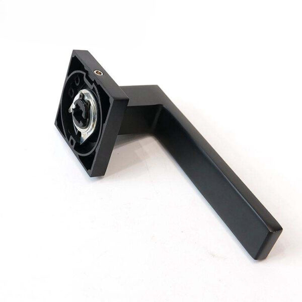 Right-Angle Rectangular Lever Door Handle on Square Rose Right-Angle Rectangular Lever Door Handle on Square Rose
