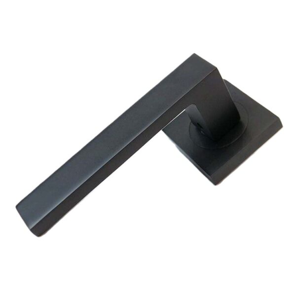 Right-Angle Rectangular Lever Door Handle on Square Rose Right-Angle Rectangular Lever Door Handle on Square Rose