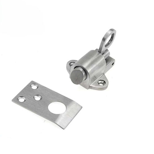 Ring-Pull Window Bolt Latch with Flat Strike Plate Ring-Pull Window Bolt Latch with Flat Strike Plate