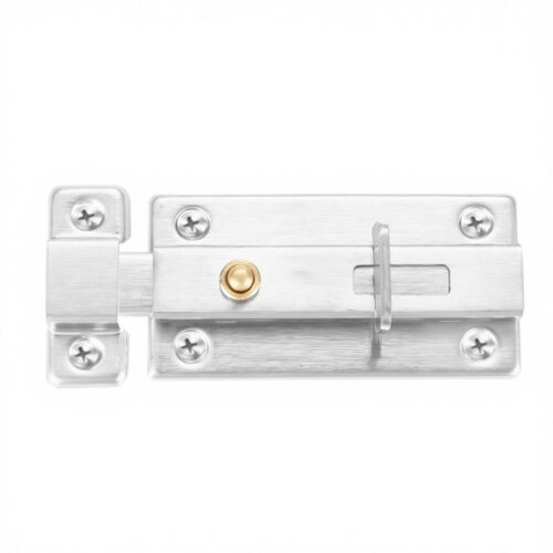 Round-Button Surface Slide Bolt with Wide Paddle Handle