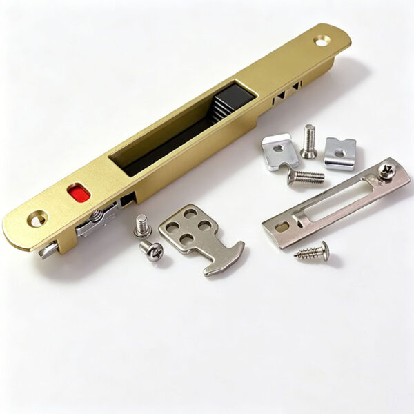 Rounded-End Recessed Touch Lock with Status Window and Hook Latch Rounded-End Recessed Touch Lock with Status Window and Hook Latch