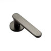 Rounded Paddle Lever Door Handle on Compact Round Rose Rounded Paddle Lever Door Handle on Compact Round Rose