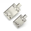 Short-Tab Surface Sliding Lock with Two-Lug Keeper