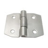 Silver-Tone Butt Door Hinge with Clipped-Corner Leaves
