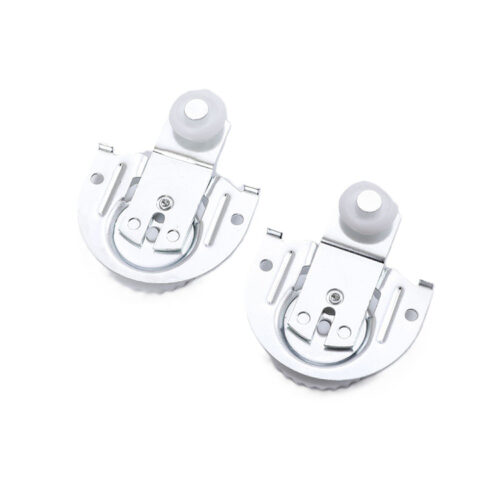 Sliding Closet Door Roller and Guide Hardware Set with Cup Pulls Sliding Closet Door Roller and Guide Hardware Set with Cup Pulls