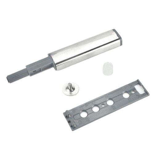 Slim Push-to-Open Door Latch with Telescoping Plunger Slim Push-to-Open Door Latch with Telescoping Plunger