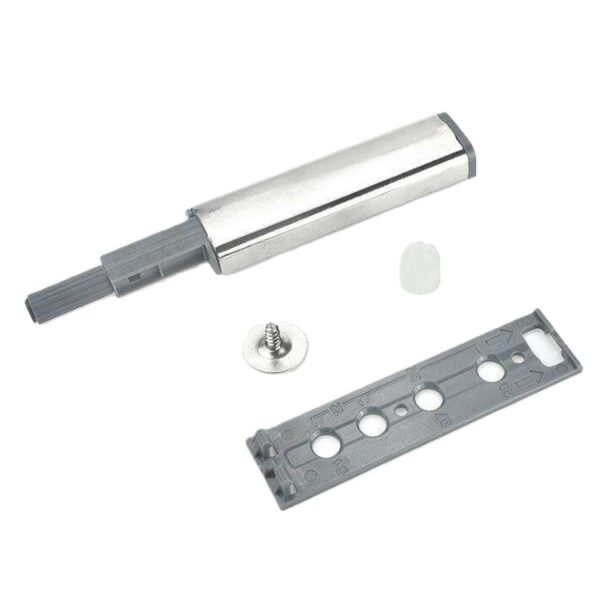 Slim Push-to-Open Door Latch with Telescoping Plunger