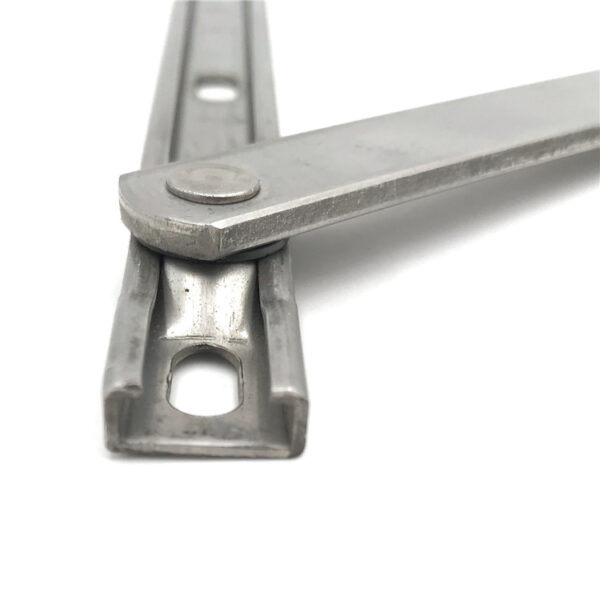 Slotted-Arm Window Friction Stay with Extended Guide Track Slotted-Arm Window Friction Stay with Extended Guide Track