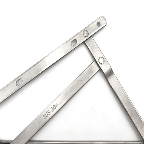 Slotted-Arm Window Friction Stay with Extended Guide Track Slotted-Arm Window Friction Stay with Extended Guide Track