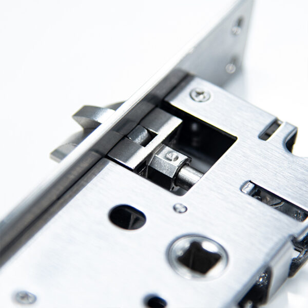 Split-Latch Multipoint Mortise Lock with Narrow Faceplate