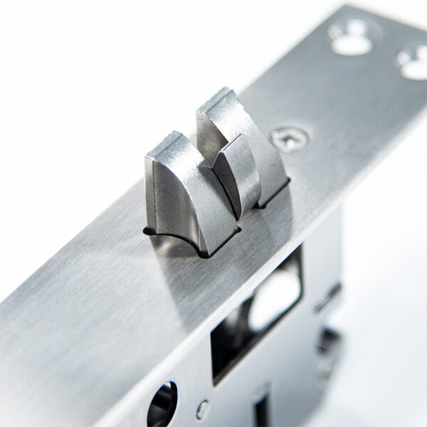 Split-Latch Multipoint Mortise Lock with Narrow Faceplate