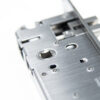 Split-Latch Multipoint Mortise Lock with Narrow Faceplate