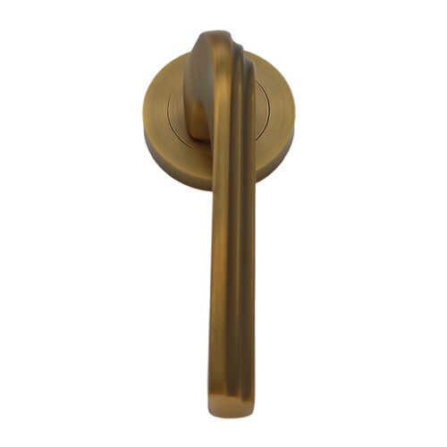 Straight Brushed Lever Door Handle with Concealed Round Rose Straight Brushed Lever Door Handle with Concealed Round Rose