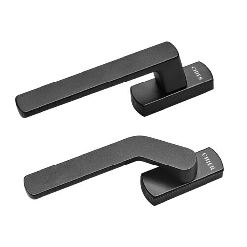 Straight-Lever Casement Window Handle with Slotted Flat Fork Straight-Lever Casement Window Handle with Slotted Flat Fork