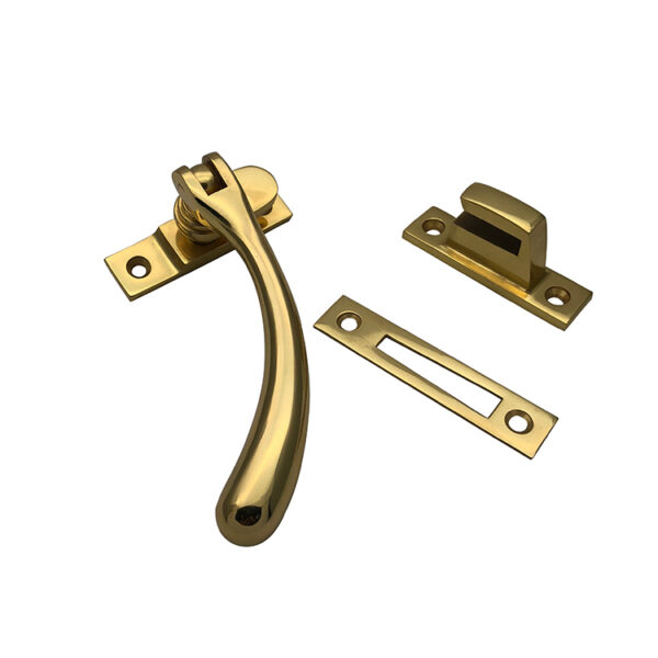 Swan-Neck Casement Window Fastener with Matching Keepers
