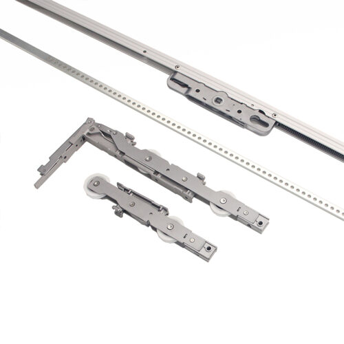 Tilt-and-Slide Door Hardware Kit with Twin Roller Carriages Tilt-and-Slide Door Hardware Kit with Twin Roller Carriages