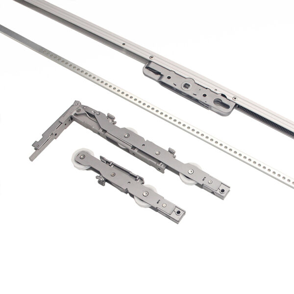 Tilt-and-Slide Door Hardware Kit with Twin Roller Carriages