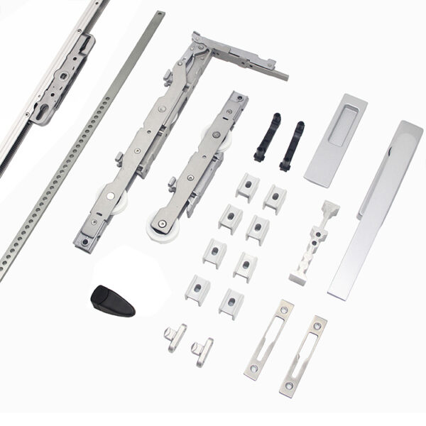 Tilt-and-Slide Door Hardware Kit with Twin Roller Carriages