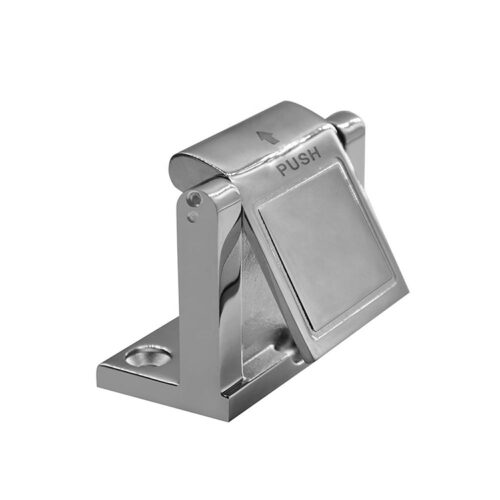 Two-Piece Push Paddle Door Latch with Angled Bracket Set Two-Piece Push Paddle Door Latch with Angled Bracket Set