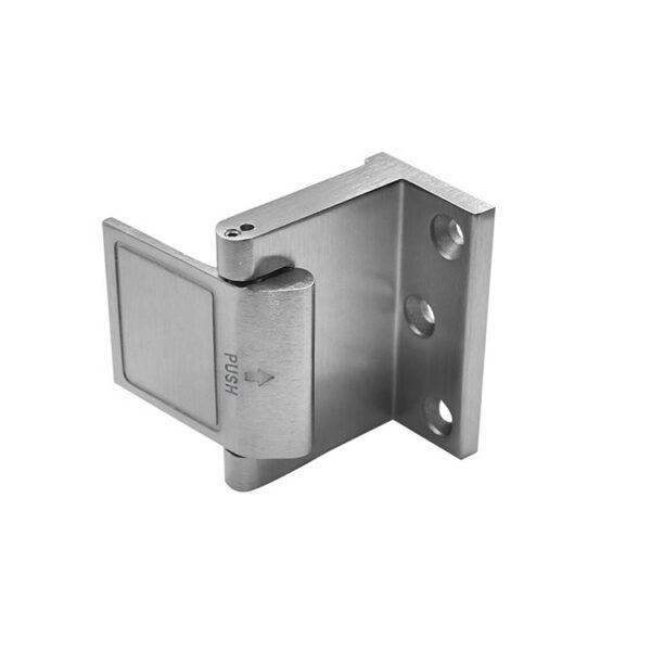 Two-Piece Push Paddle Door Latch with Angled Bracket Set Two-Piece Push Paddle Door Latch with Angled Bracket Set