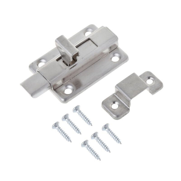 Wide T-Tab Surface Slide Bolt Lock with Low-Profile Keeper Wide T-Tab Surface Slide Bolt Lock with Low-Profile Keeper